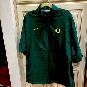 Nike baseball warm up jacket rainproof with yellow embroidered Nike & Oregon